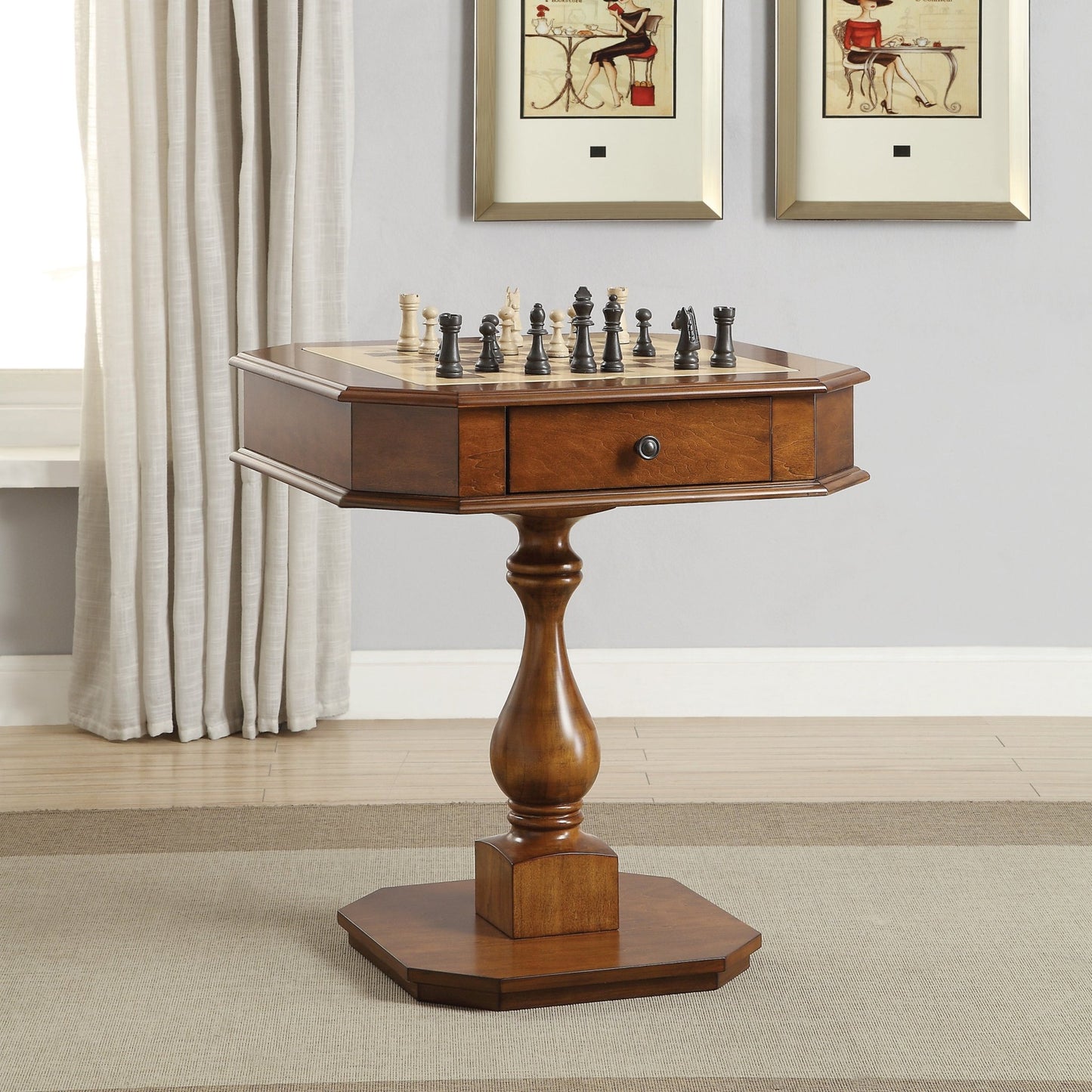 3-in-1 Cherry Game Table with Chess, Checkers and Backgammon - 1st Choice Furniture Direct