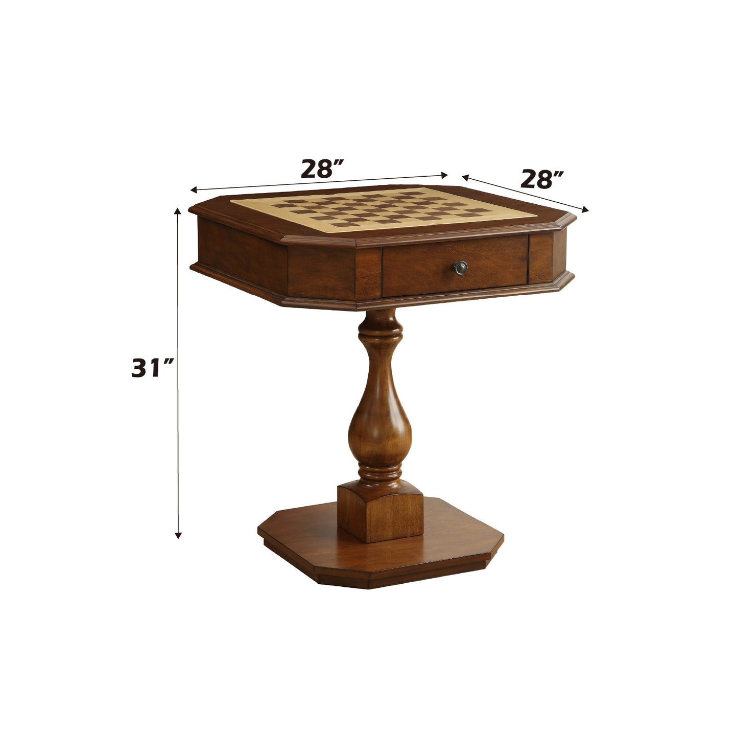 3-in-1 Cherry Game Table with Chess, Checkers and Backgammon - 1st Choice Furniture Direct