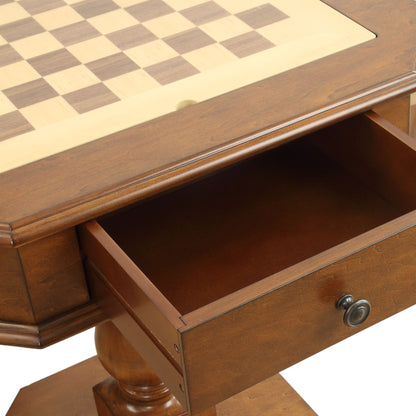 3-in-1 Cherry Game Table with Chess, Checkers and Backgammon - 1st Choice Furniture Direct