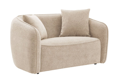 3-Piece Beige Chenille Living Room Set - 1st Choice Furniture Direct