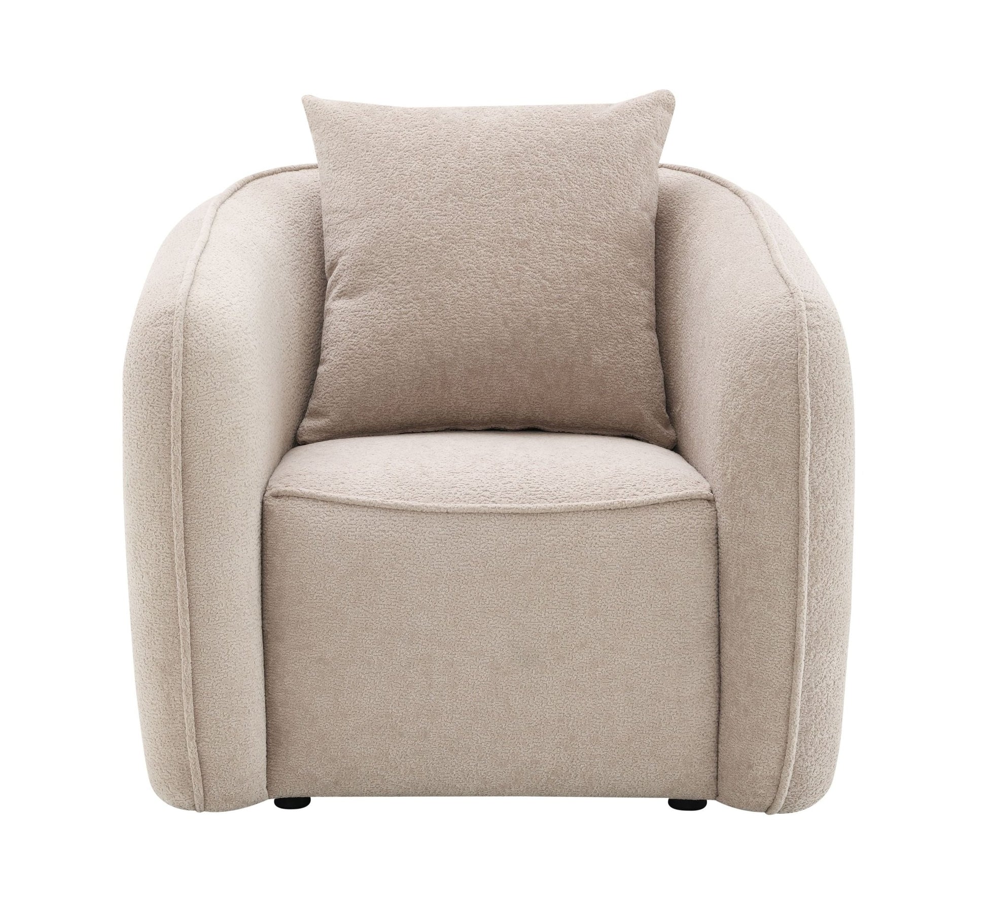 3-Piece Beige Chenille Living Room Set - 1st Choice Furniture Direct