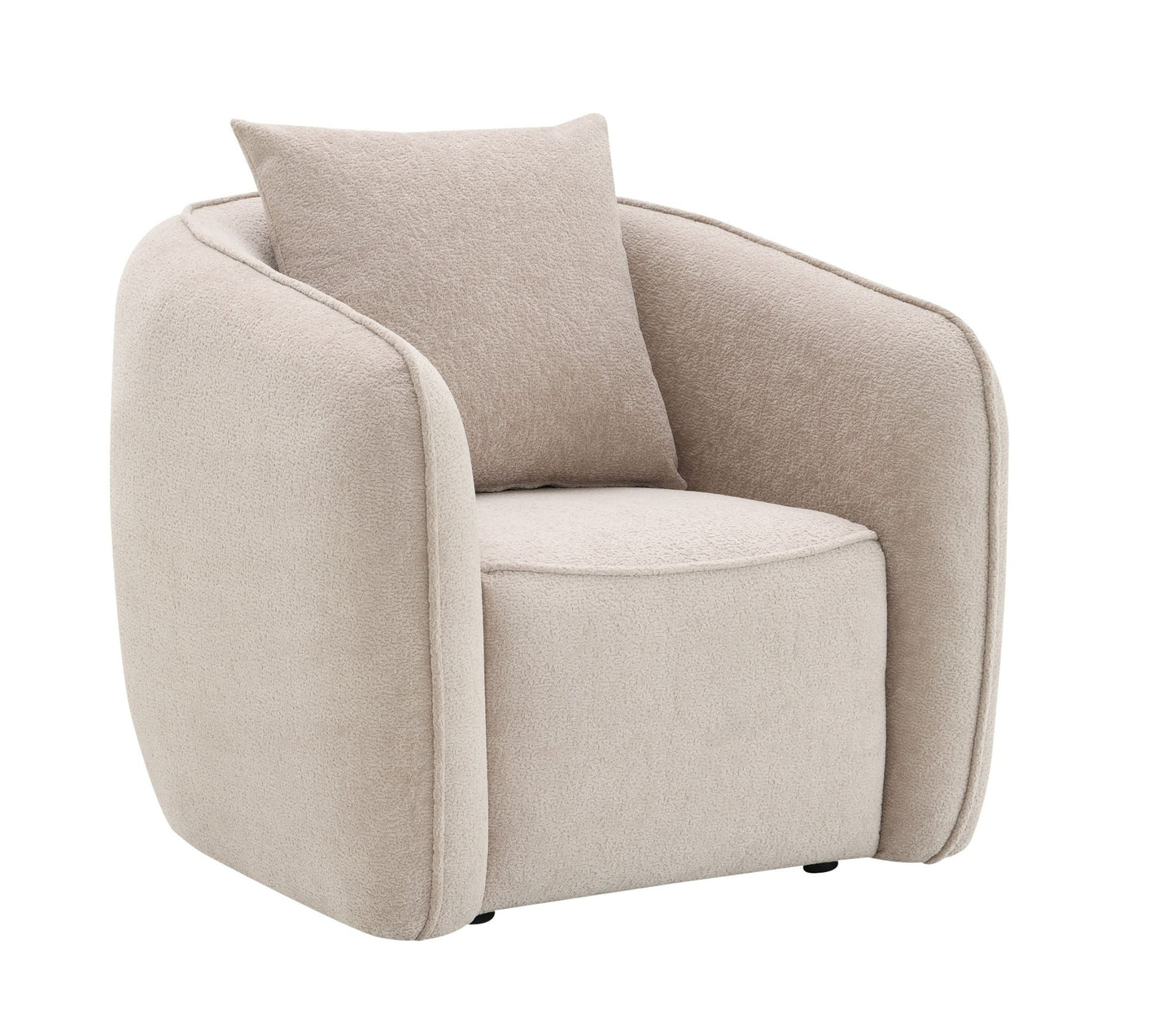 3-Piece Beige Chenille Living Room Set - 1st Choice Furniture Direct
