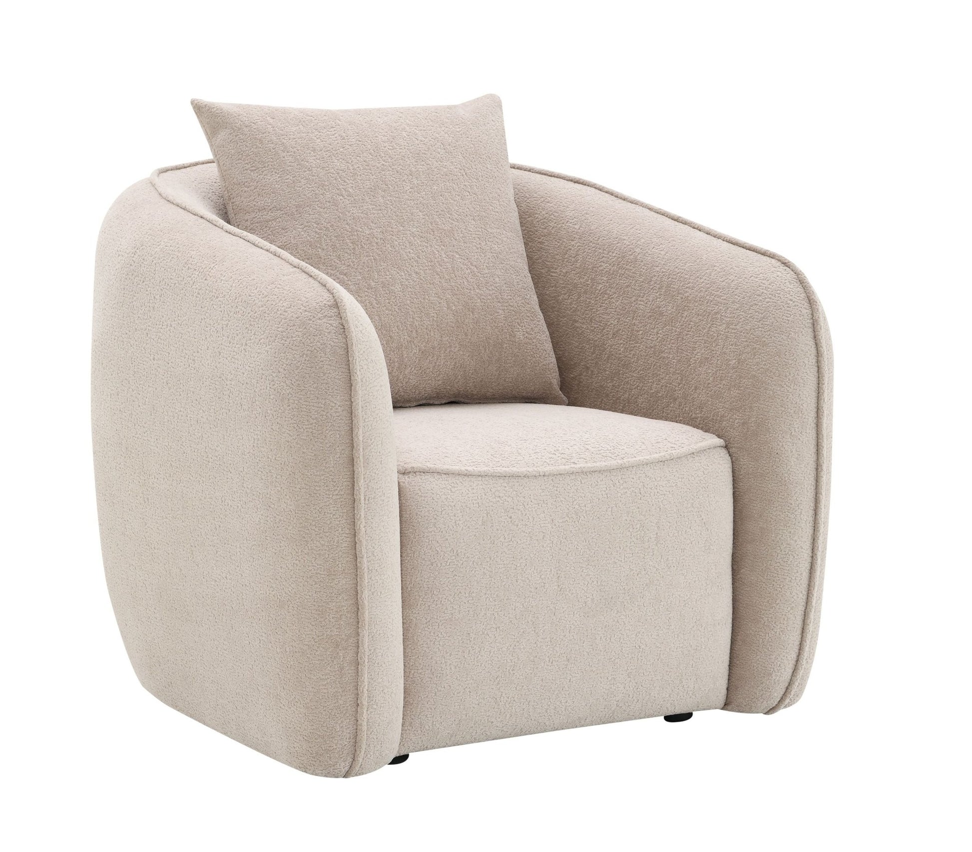 3-Piece Beige Chenille Living Room Set - 1st Choice Furniture Direct