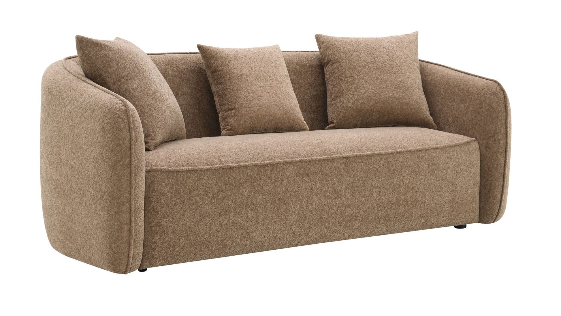 3-Piece Brown Chenille Living Room Set - 1st Choice Furniture Direct