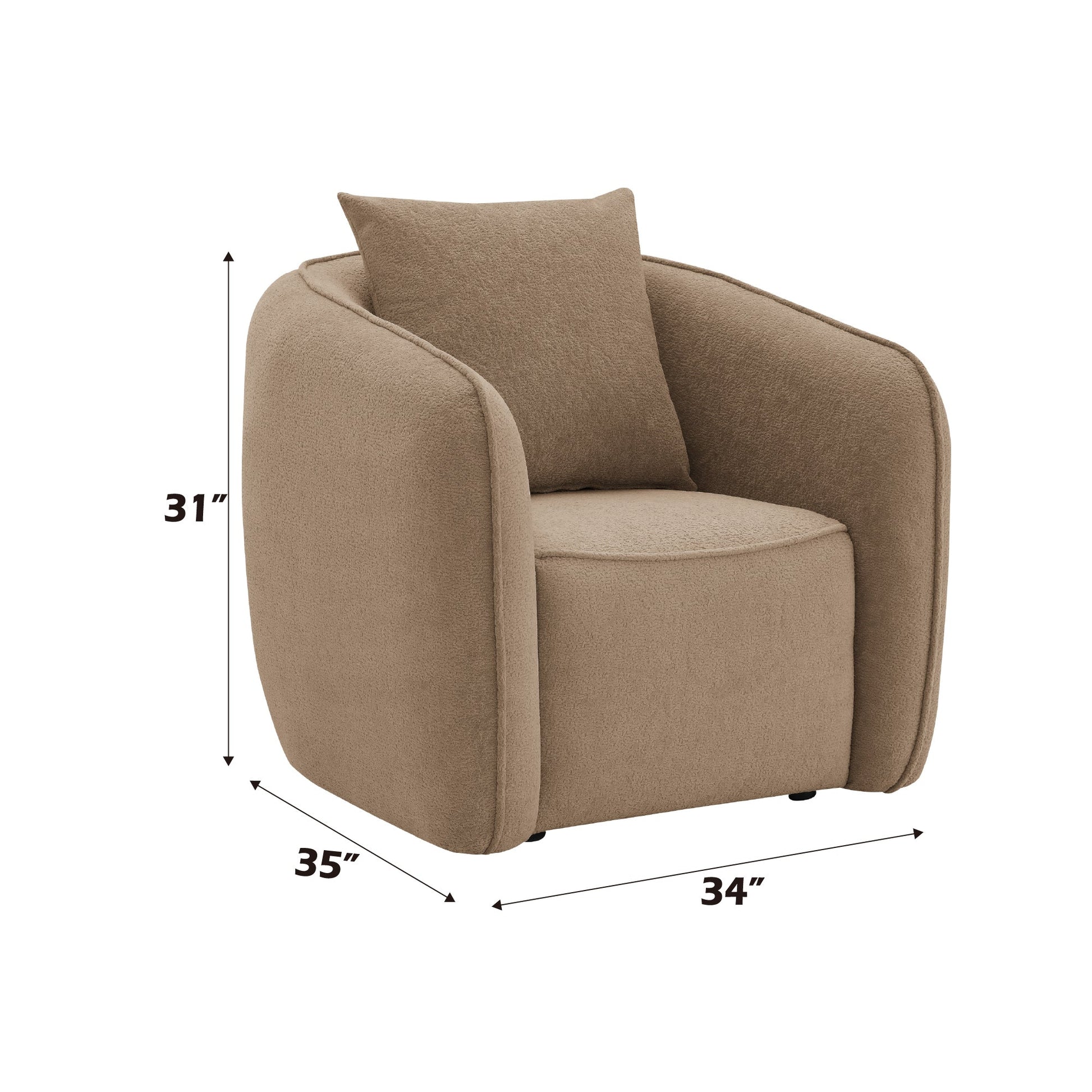 3-Piece Brown Chenille Living Room Set - 1st Choice Furniture Direct