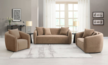 3-Piece Brown Chenille Living Room Set - 1st Choice Furniture Direct