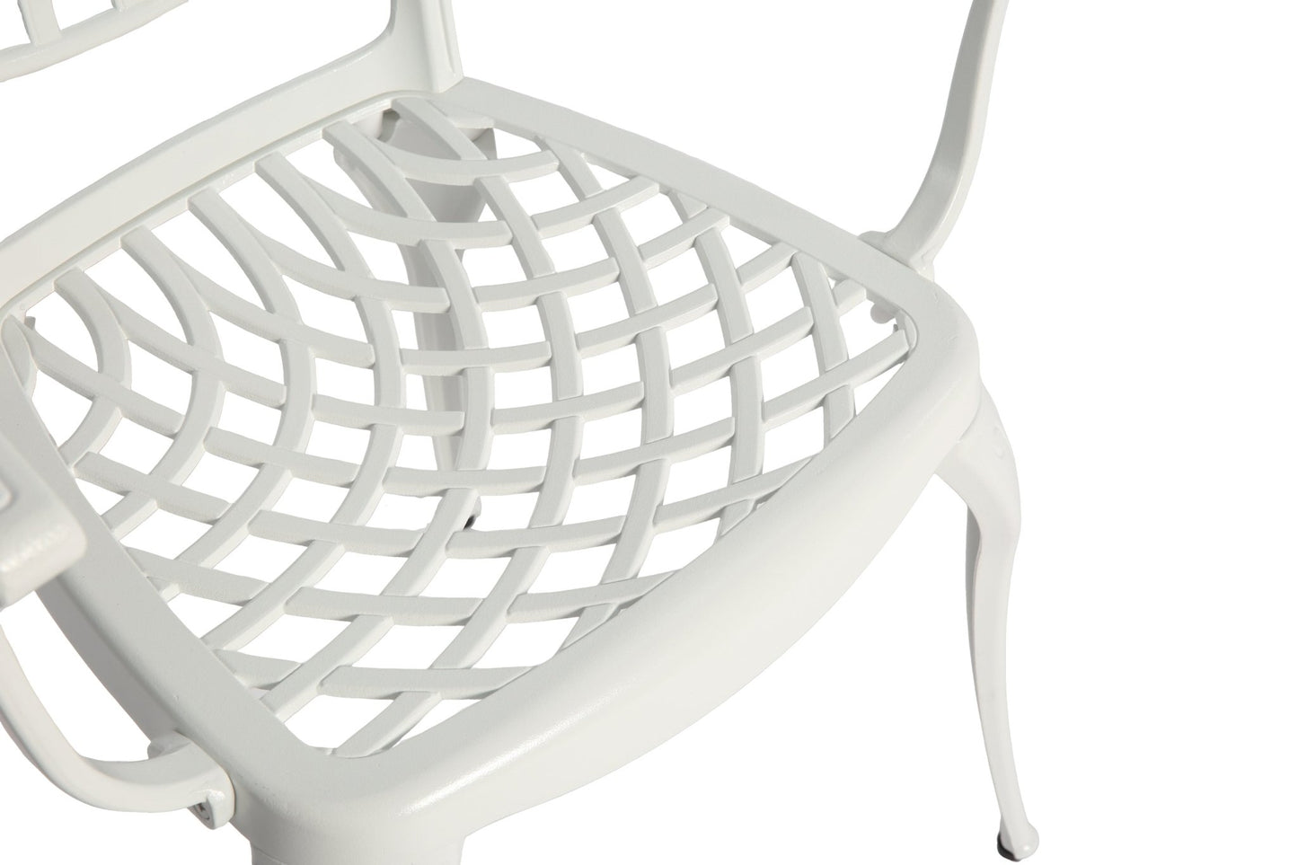 3 Piece Patio Bistro Set Cast Aluminum Bistro Table and Chairs Set of 2 with Umbrella Hole,All Weather Metal Bistro Table Set,Outdoor Patio Furniture Set for Garden with cushion White - 1st Choice Furniture Direct