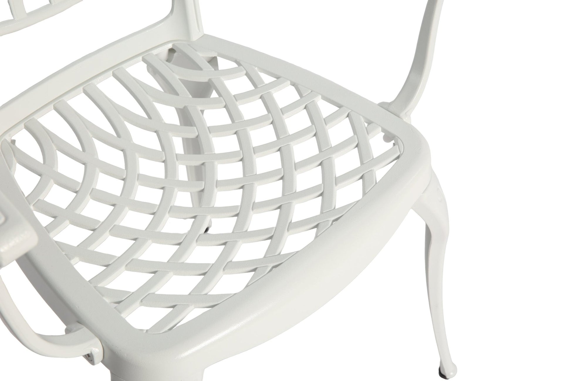 3 Piece Patio Bistro Set Cast Aluminum Bistro Table and Chairs Set of 2 with Umbrella Hole,All Weather Metal Bistro Table Set,Outdoor Patio Furniture Set for Garden with cushion White - 1st Choice Furniture Direct