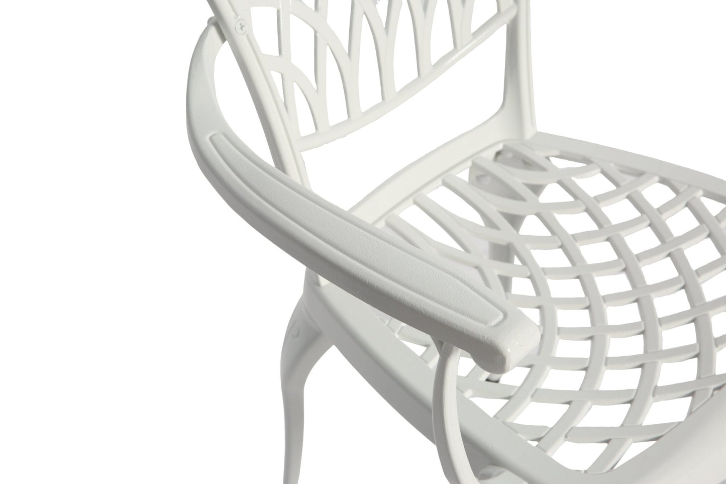 3 Piece Patio Bistro Set Cast Aluminum Bistro Table and Chairs Set of 2 with Umbrella Hole,All Weather Metal Bistro Table Set,Outdoor Patio Furniture Set for Garden with cushion White - 1st Choice Furniture Direct