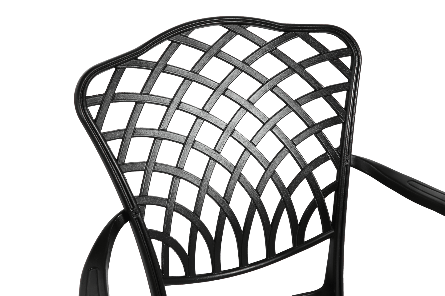 3 Piece Patio Bistro Set Cast Aluminum Bistro Table and Chairs Set of 2 with Umbrella Hole,All Weather Metal Bistro Table Set,Outdoor Patio Furniture Set for Garden Black with cushion - 1st Choice Furniture Direct