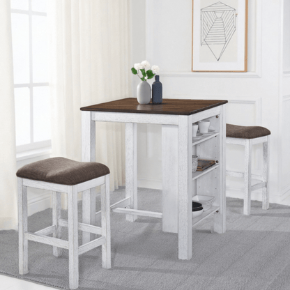 3 Pieces Counter Set Storage Space For Small Space Modern Farmhouse Design Retro Design Easy to Assembly - 1st Choice Furniture Direct