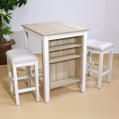 3 Pieces Counter Set Storage Space For Small Space Modern Farmhouse Design Retro Design Easy to Assembly - 1st Choice Furniture Direct