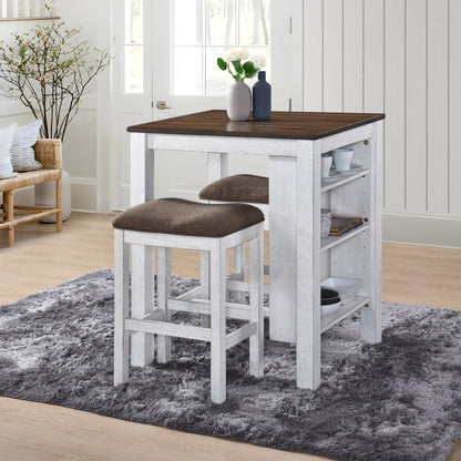 3 Pieces Counter Set Storage Space For Small Space Modern Farmhouse Design Retro Design Easy to Assembly - 1st Choice Furniture Direct