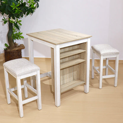 3 Pieces Counter Set Storage Space For Small Space Modern Farmhouse Design Retro Design Easy to Assembly - 1st Choice Furniture Direct