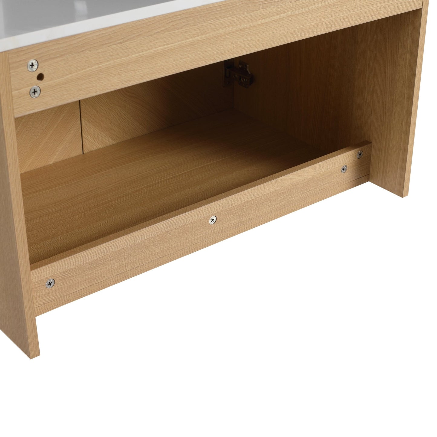 30' Bathroom Vanity With Top Artificial Stone Slab, 2 - Soft Close Door, Wall - Mounted Mounting Design, KD - Packing (Vanity Only, Without Sink) - 1st Choice Furniture Direct