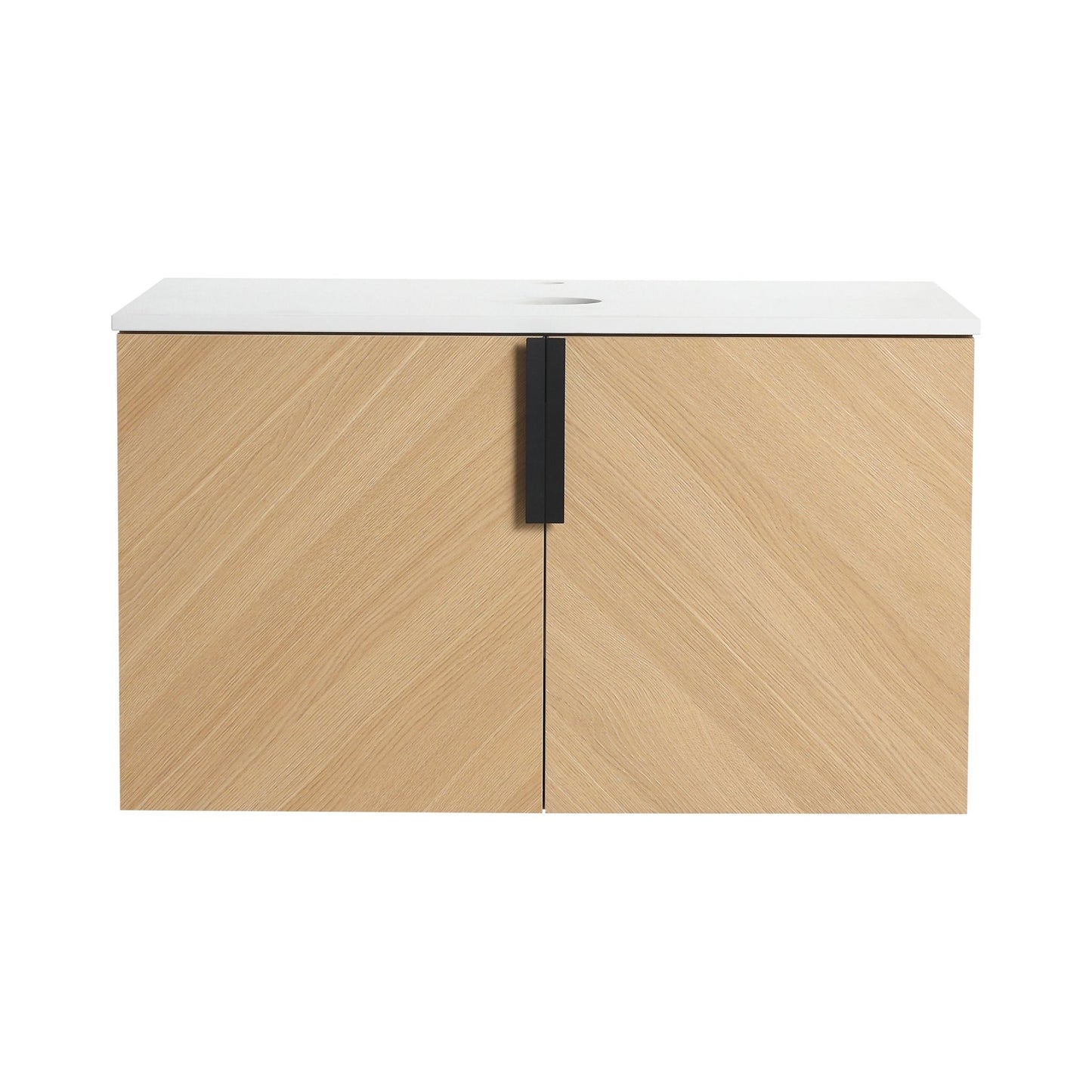 30' Bathroom Vanity With Top Artificial Stone Slab, 2 - Soft Close Door, Wall - Mounted Mounting Design, KD - Packing (Vanity Only, Without Sink) - 1st Choice Furniture Direct