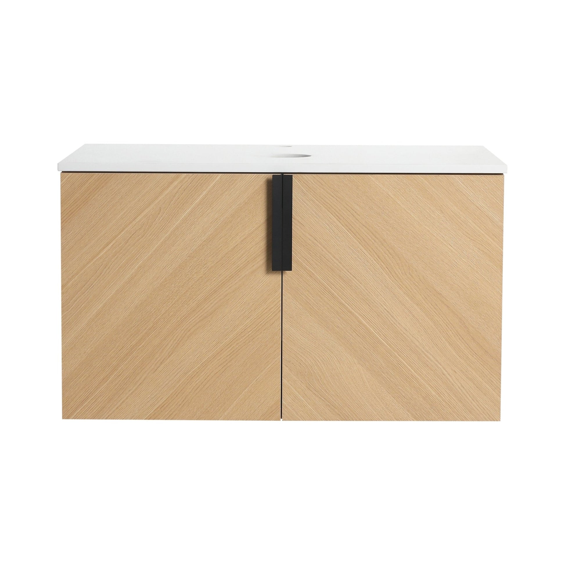30' Bathroom Vanity With Top Artificial Stone Slab, 2 - Soft Close Door, Wall - Mounted Mounting Design, KD - Packing (Vanity Only, Without Sink) - 1st Choice Furniture Direct