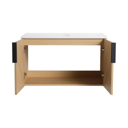 30' Bathroom Vanity With Top Artificial Stone Slab, 2 - Soft Close Door, Wall - Mounted Mounting Design, KD - Packing (Vanity Only, Without Sink) - 1st Choice Furniture Direct
