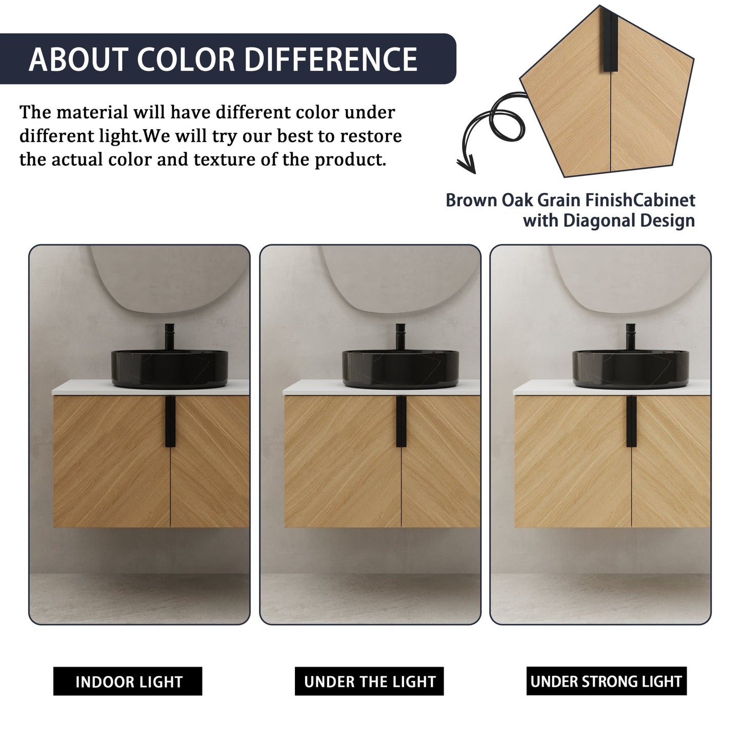 30' Bathroom Vanity With Top Ceramic Art Sink and Artificial Stone Slab, 2 - Soft Close Door, Wall - Mounted Mounting Design, Plywood (KD - Packing) - 1st Choice Furniture Direct