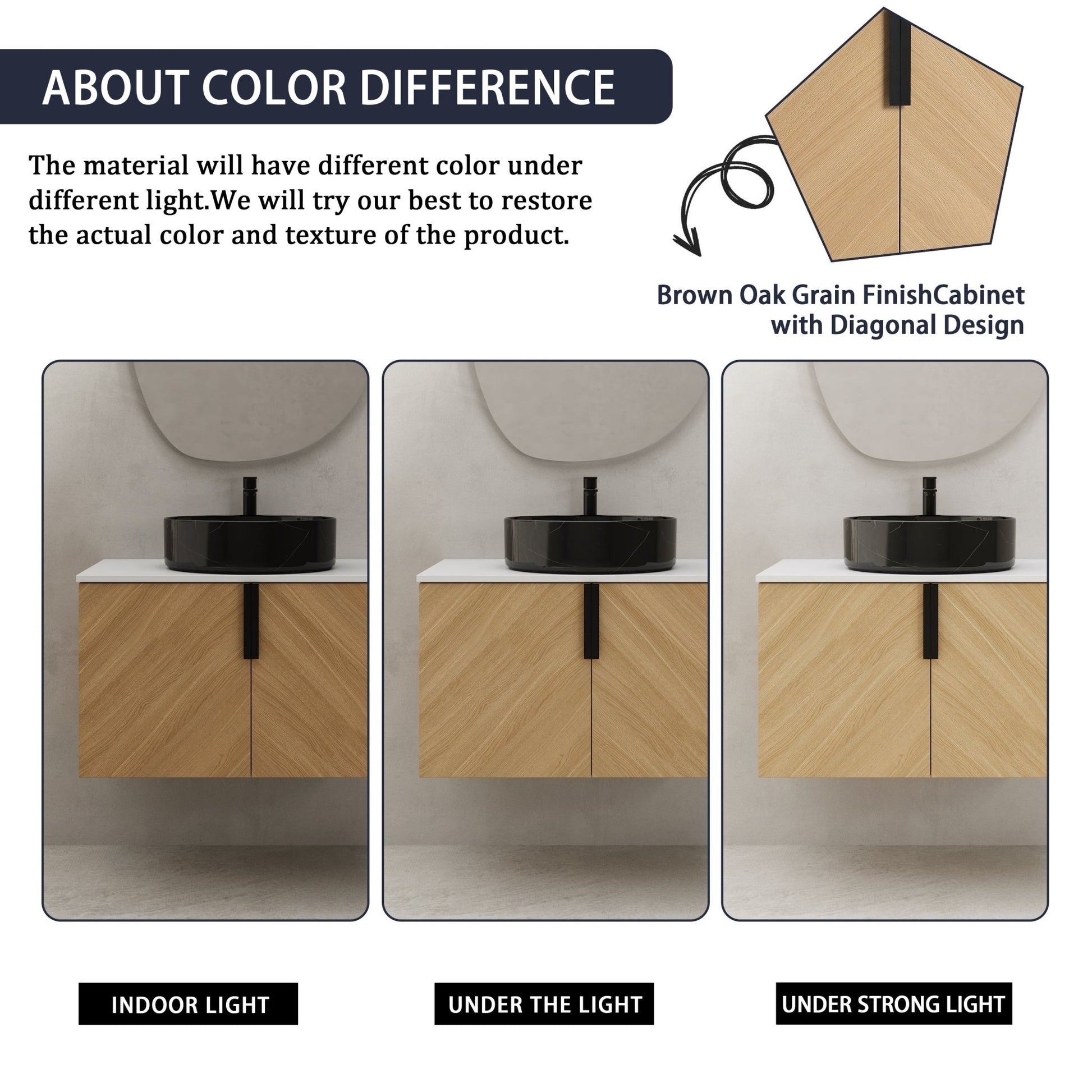 30' Bathroom Vanity With Top Ceramic Art Sink and Artificial Stone Slab, 2 - Soft Close Door, Wall - Mounted Mounting Design, Plywood (KD - Packing) - 1st Choice Furniture Direct