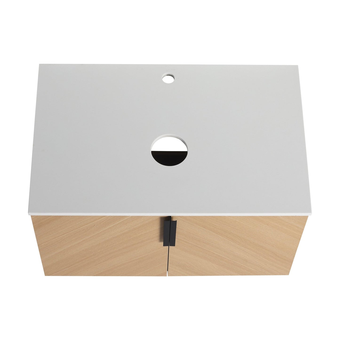 30' Bathroom Vanity With Top Ceramic Art Sink and Artificial Stone Slab, 2 - Soft Close Door, Wall - Mounted Mounting Design, Plywood (KD - Packing) - 1st Choice Furniture Direct