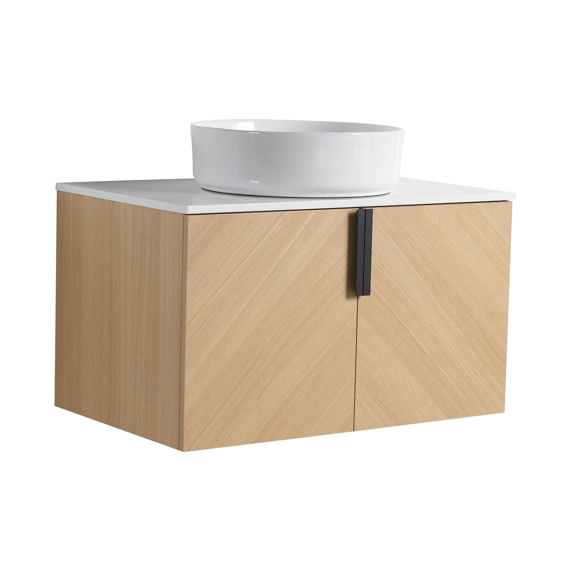 30' Bathroom Vanity With Top Ceramic Art Sink and Artificial Stone Slab, 2 - Soft Close Door, Wall - Mounted Mounting Design, Plywood (KD - Packing) - 1st Choice Furniture Direct