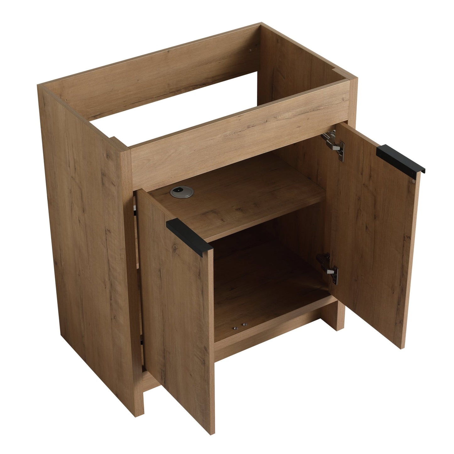 30' Freestanding Bathroom Vanity with White Ceramic Sink & 2 Soft - Close Cabinet Doors ((KD - PACKING),BVB02430IMO - BL9075B - 1st Choice Furniture Direct