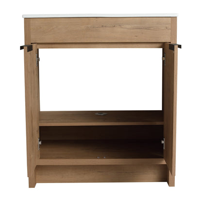 30' Freestanding Bathroom Vanity with White Ceramic Sink & 2 Soft - Close Cabinet Doors ((KD - PACKING),BVB02430IMO - BL9075B - 1st Choice Furniture Direct