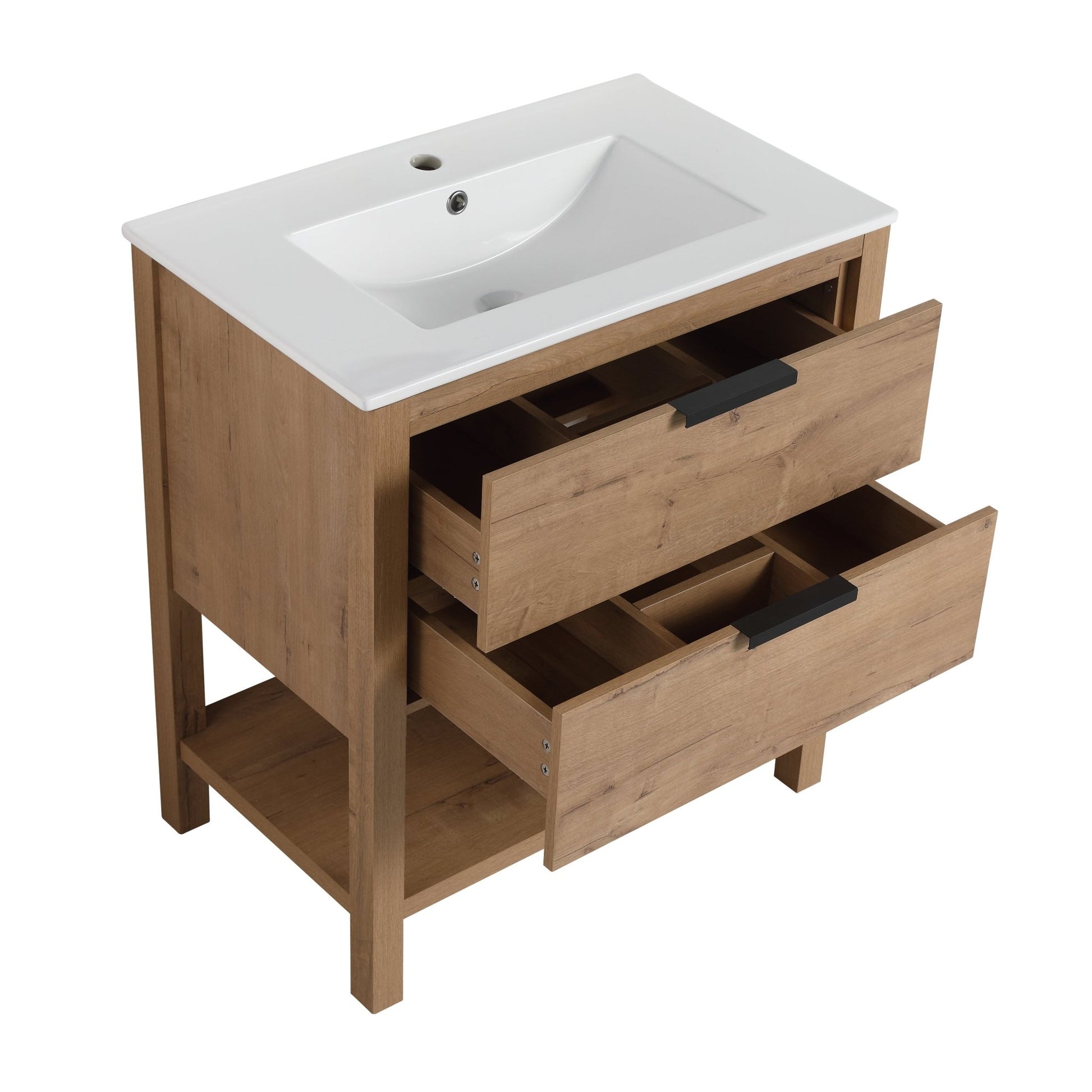 30 Inch Bathroom Vanity Plywood With 2 Drawers - BVB01030IMO - BL9075B - 1st Choice Furniture Direct