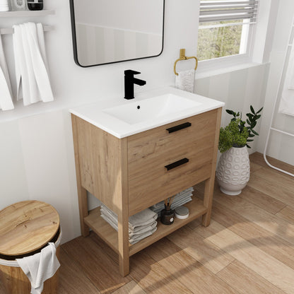 30 Inch Bathroom Vanity Plywood With 2 Drawers - BVB01030IMO - BL9075B - 1st Choice Furniture Direct