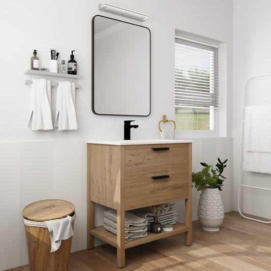 30 Inch Bathroom Vanity Plywood With 2 Drawers - BVB01030IMO - BL9075B - 1st Choice Furniture Direct