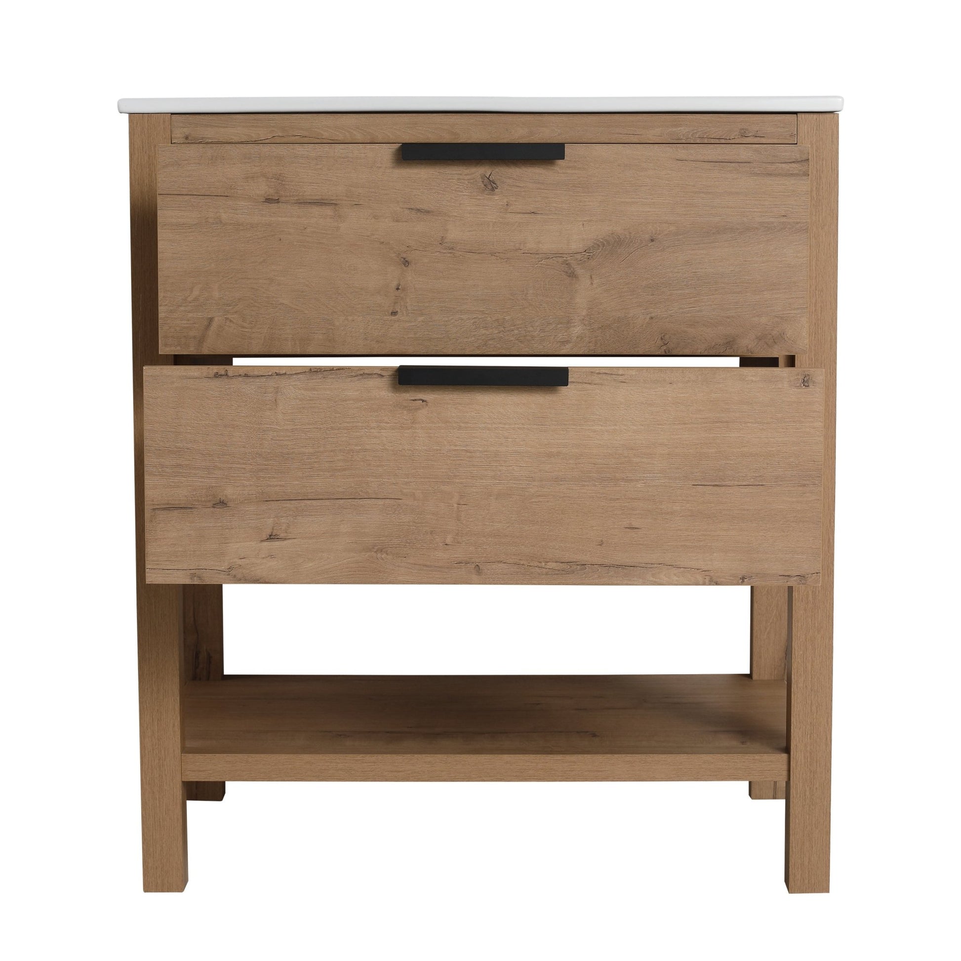 30 Inch Bathroom Vanity Plywood With 2 Drawers (Only Vanity ,without Basin) - BVB01030IMO - 1st Choice Furniture Direct