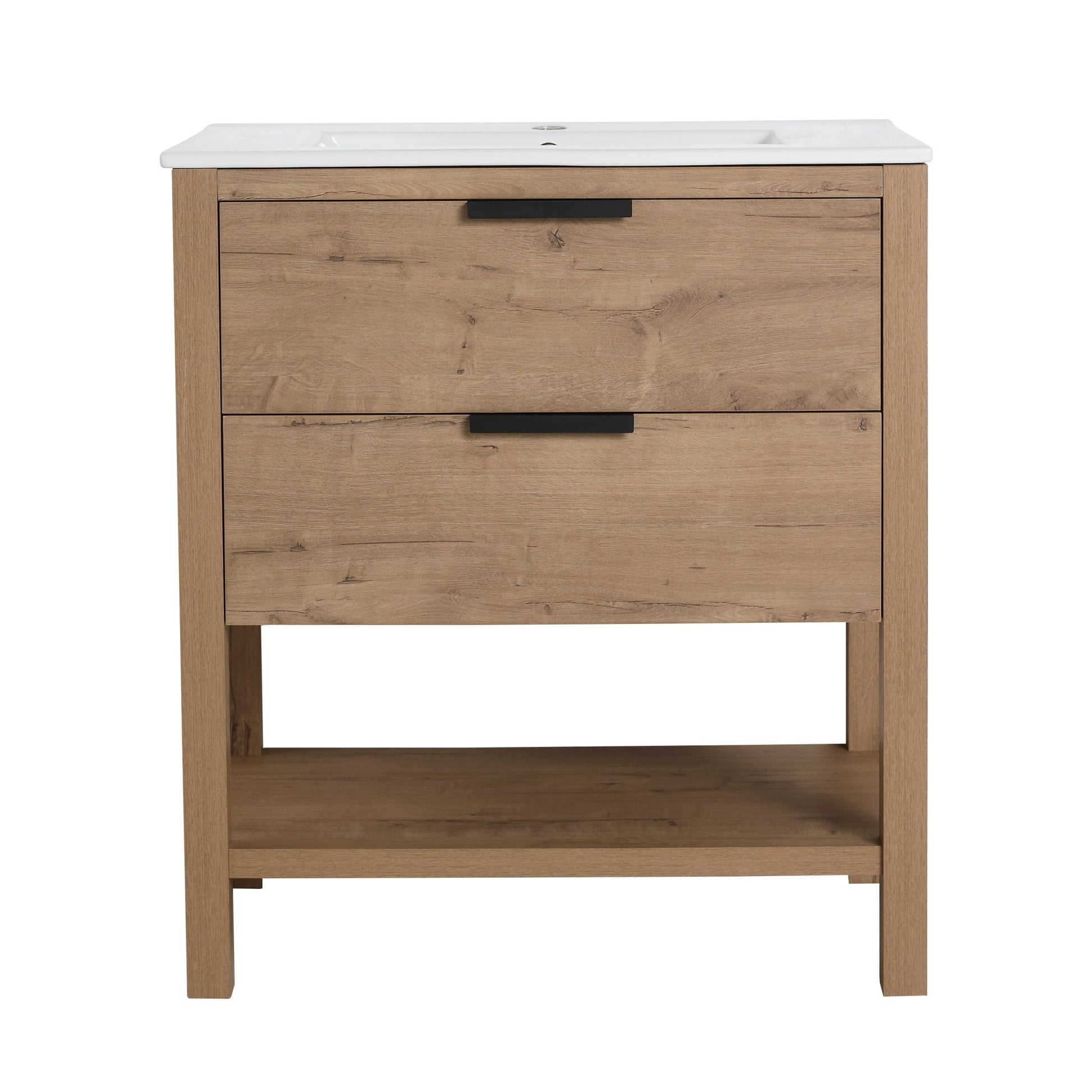 30 Inch Bathroom Vanity Plywood With 2 Drawers (Only Vanity ,without Basin) - BVB01030IMO - 1st Choice Furniture Direct