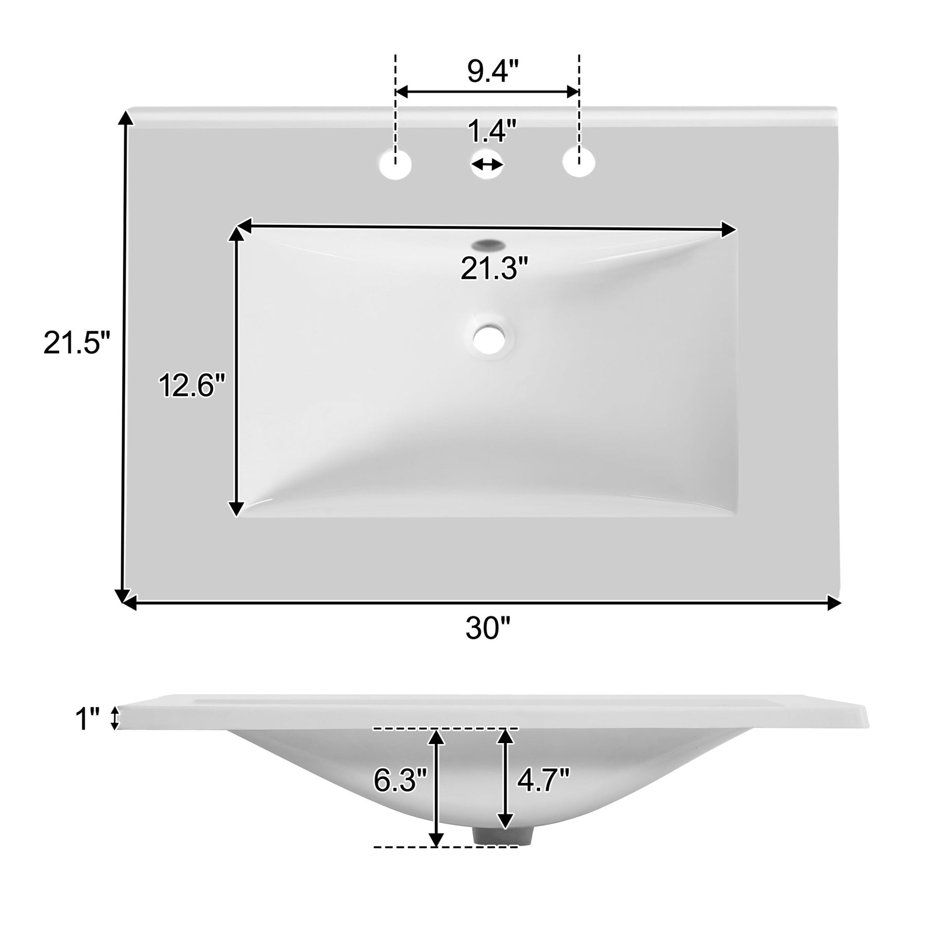 30 - Inch Bathroom Vanity with Handwoven Rattan Doors, Solid Wood Legs, Resin Basin in Natural Wood Finish - 1st Choice Furniture Direct