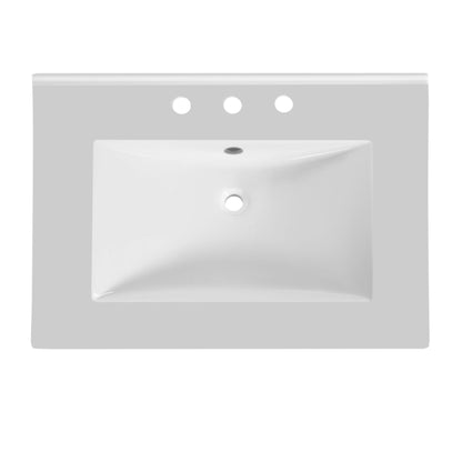 30 - Inch Bathroom Vanity with Handwoven Rattan Doors, Solid Wood Legs, Resin Basin in Natural Wood Finish - 1st Choice Furniture Direct