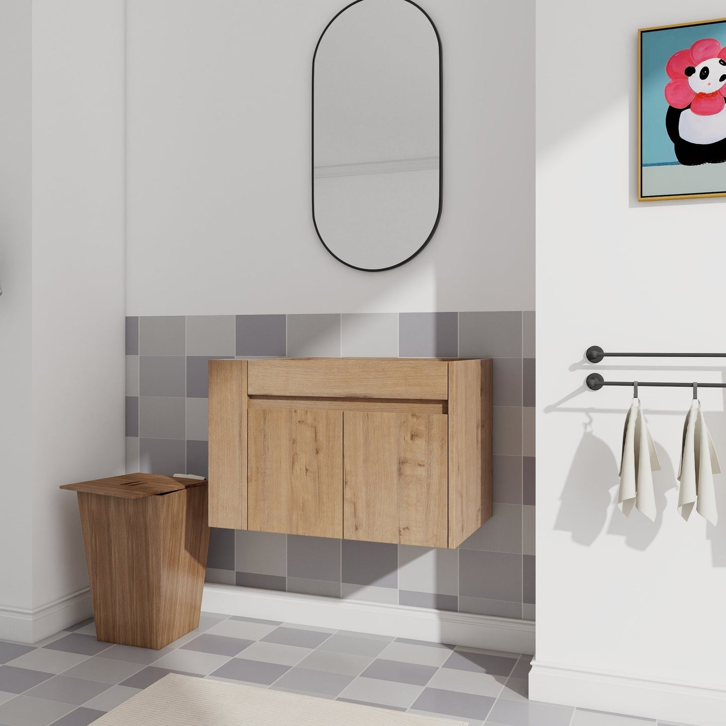 30 Inch Bathroom Vanity With Open Shelf, KD - PACKING - (Only Vanity, Without Basin) - 1st Choice Furniture Direct