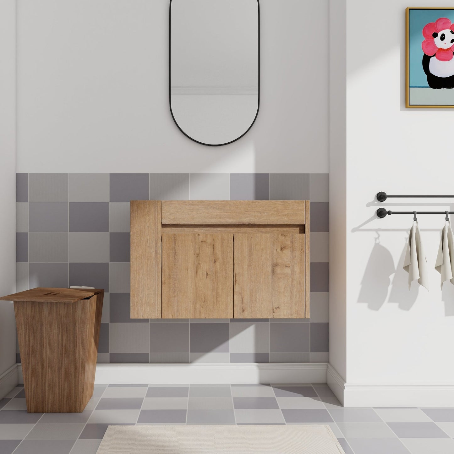 30 Inch Bathroom Vanity With Open Shelf, KD - PACKING - (Only Vanity, Without Basin) - 1st Choice Furniture Direct