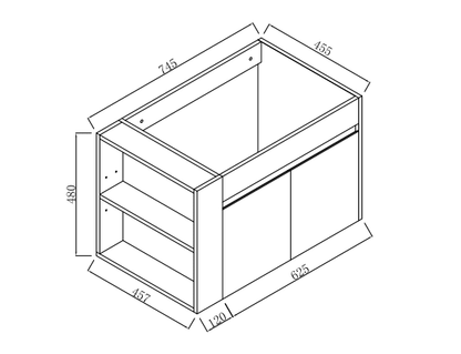 30 Inch Bathroom Vanity With Open Shelf, KD - PACKING - (Only Vanity, Without Basin) - 1st Choice Furniture Direct