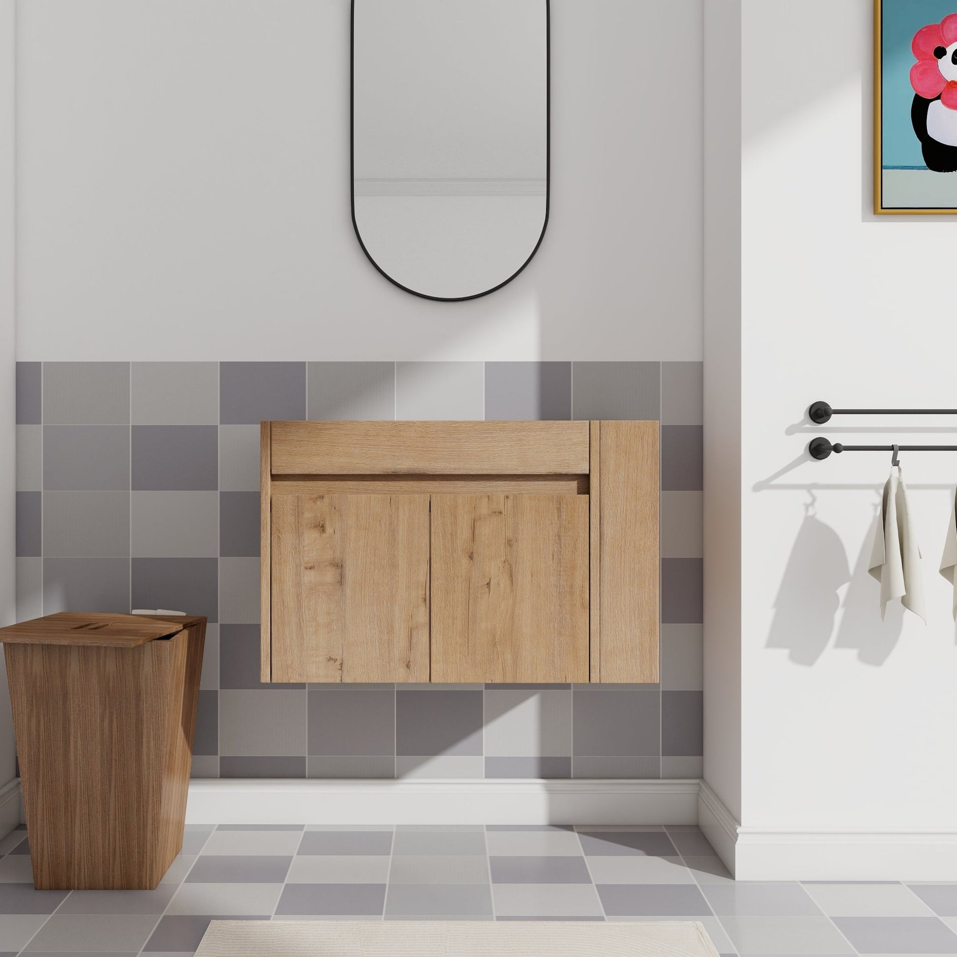 30 Inch Bathroom Vanity With Open Shelf, KD - PACKING - (Only Vanity, Without Basin) - 1st Choice Furniture Direct
