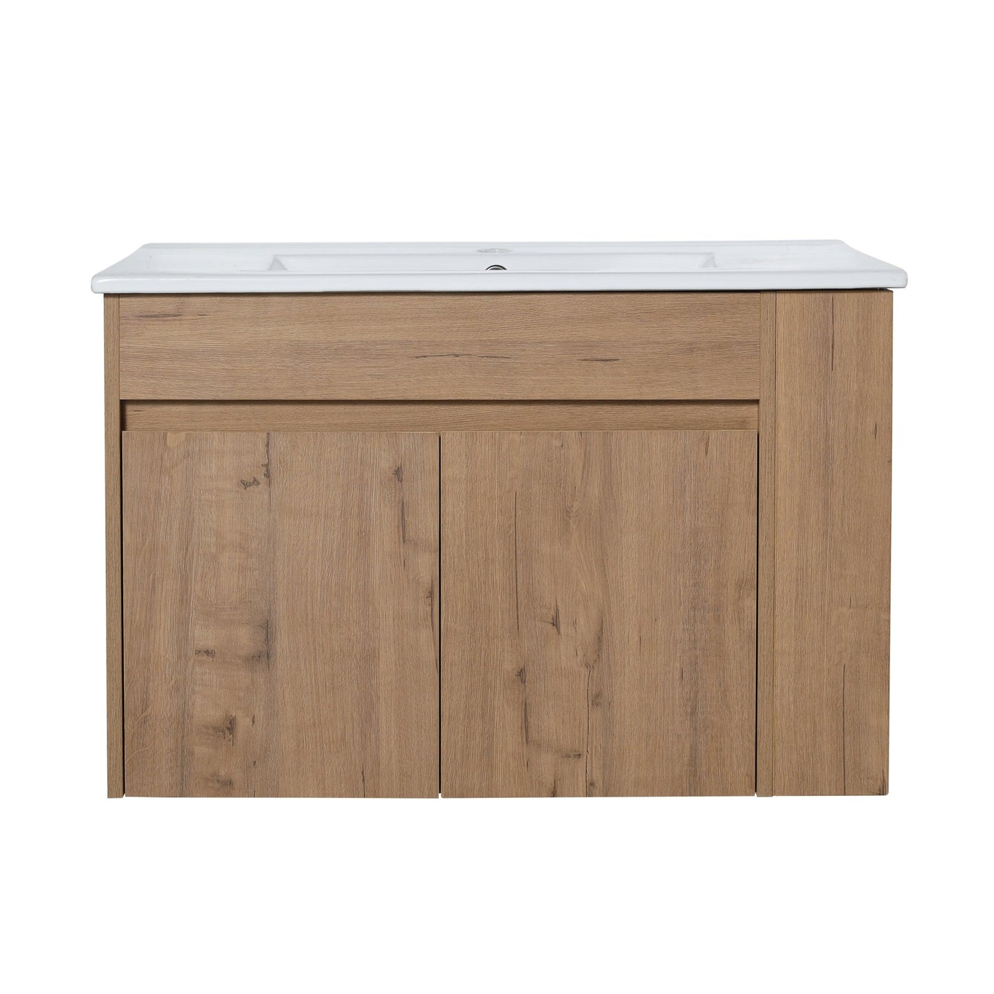 30 Inch Bathroom Vanity With White Ceramic Basin and Adjust Open Shelf(KD - PACKING) - 1st Choice Furniture Direct