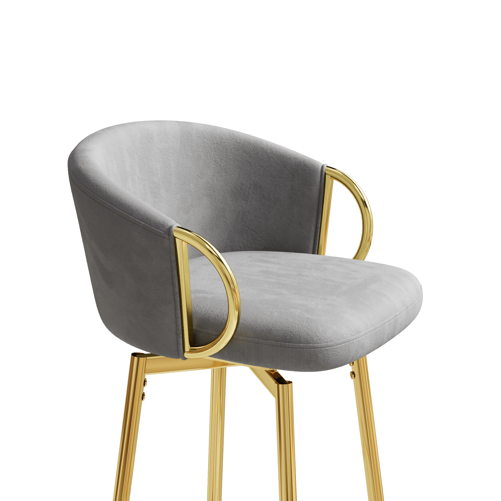 30 inch dining chairs Set of 2 Modern style 360°Swivel Bar Chairs with simple design, comfortable high stools, and flexible dining chairs suitable for bars, restaurants,Velvet Bar Chair Beige grey - 1st Choice Furniture Direct