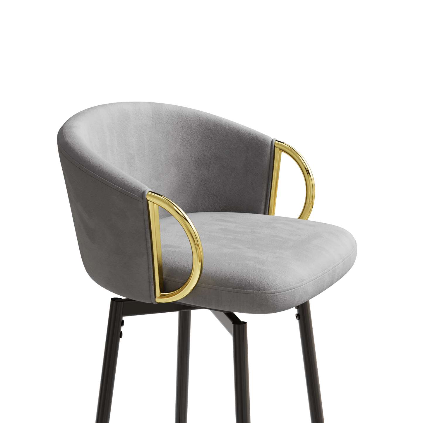 30 inch dining chairs set of 2 Modern style 360°Swivel Bar Chairs with simple design, comfortable high stools, and flexible dining chairs suitable for bars, restaurants,Velvet Bar Chair Beige grey - 1st Choice Furniture Direct