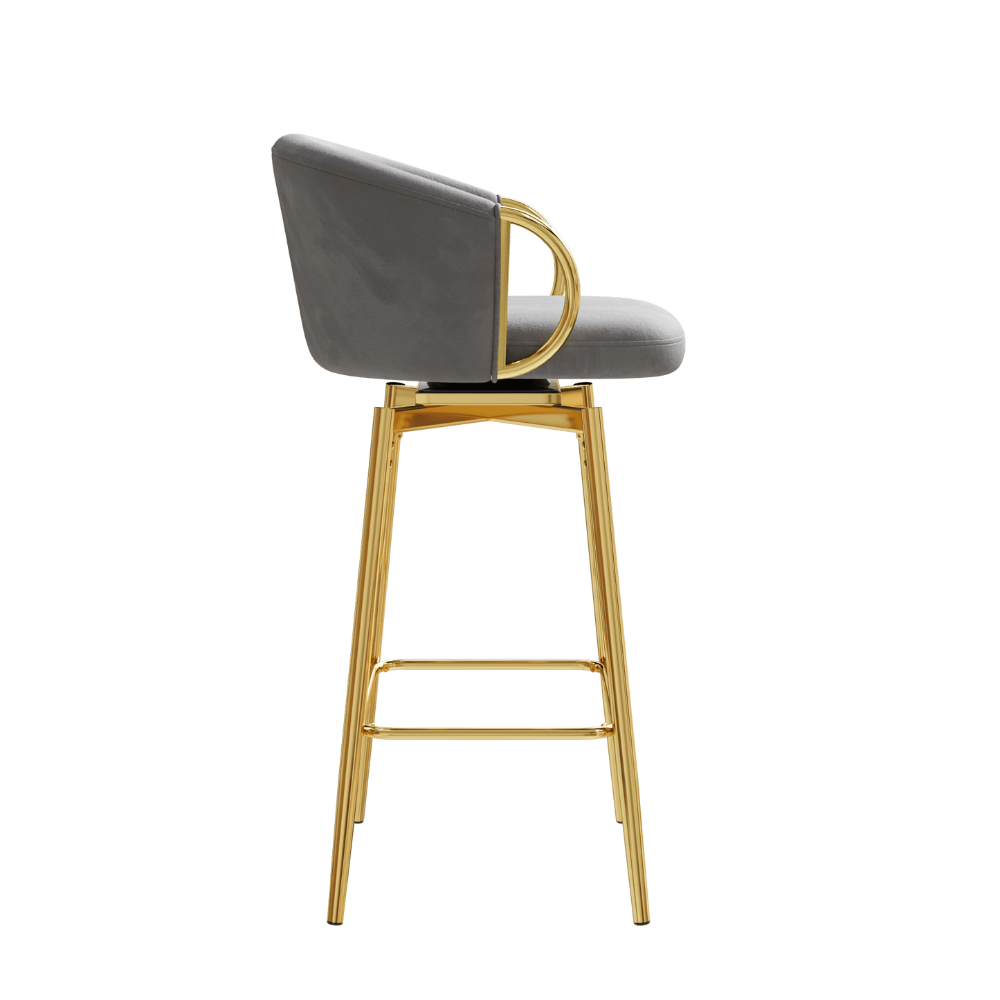 30 inch dining chairs Set of 2 Modern style 360°Swivel Bar Chairs with simple design, comfortable high stools, and flexible dining chairs suitable for bars, restaurants,Velvet Bar Chair Beige grey - 1st Choice Furniture Direct