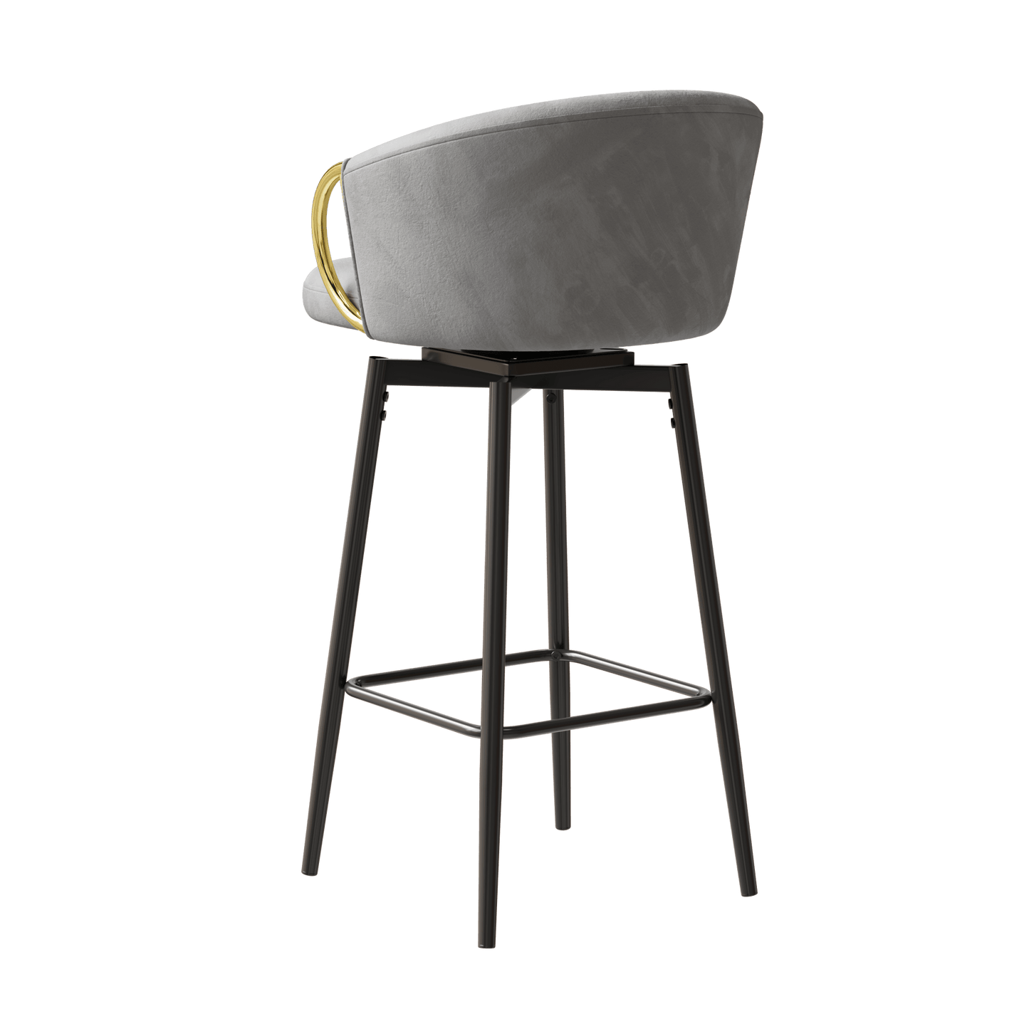 30 inch dining chairs set of 2 Modern style 360°Swivel Bar Chairs with simple design, comfortable high stools, and flexible dining chairs suitable for bars, restaurants,Velvet Bar Chair Beige grey - 1st Choice Furniture Direct