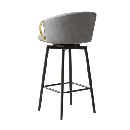 30 inch dining chairs set of 2 Modern style 360°Swivel Bar Chairs with simple design, comfortable high stools, and flexible dining chairs suitable for bars, restaurants,Velvet Bar Chair Beige grey - 1st Choice Furniture Direct