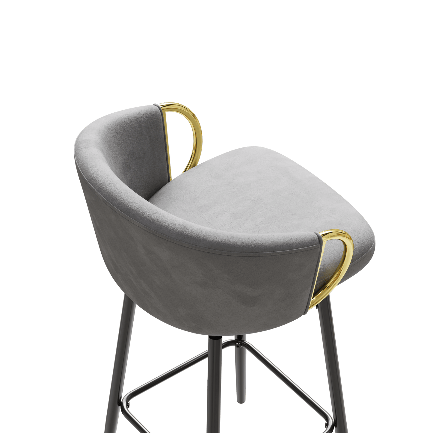 30 inch dining chairs set of 2 Modern style 360°Swivel Bar Chairs with simple design, comfortable high stools, and flexible dining chairs suitable for bars, restaurants,Velvet Bar Chair Beige grey - 1st Choice Furniture Direct