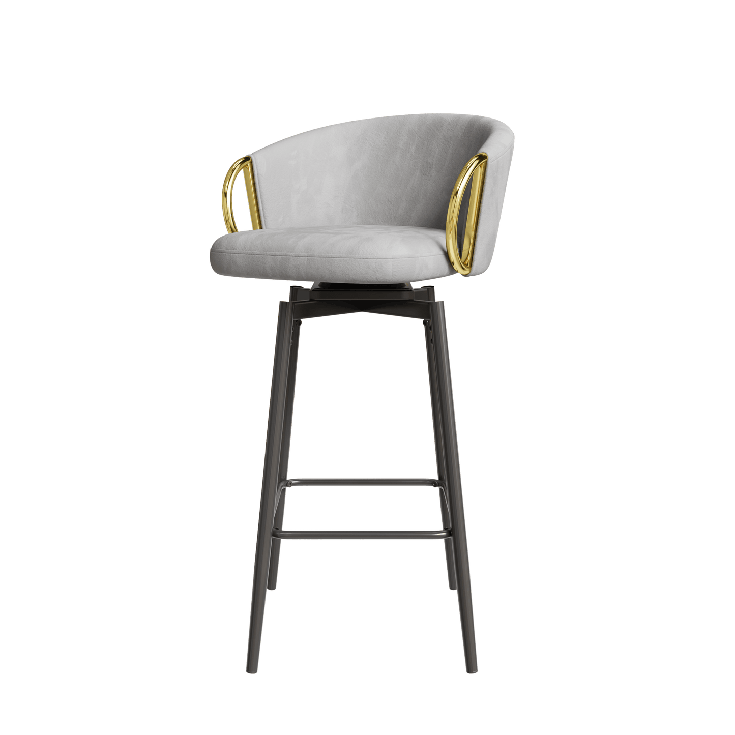 30 inch dining chairs set of 2 Modern style 360°Swivel Bar Chairs with simple design, comfortable high stools, and flexible dining chairs suitable for bars, restaurants,Velvet Bar Chair Beige grey - 1st Choice Furniture Direct
