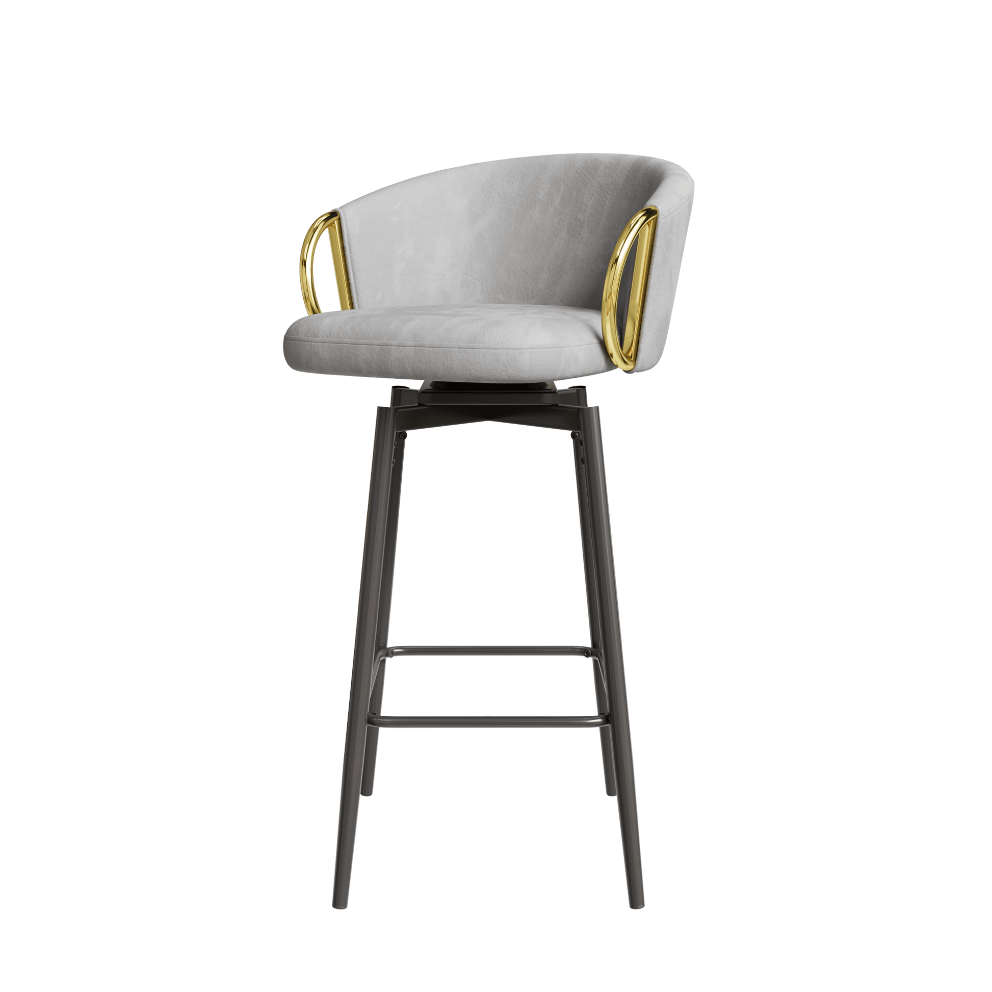 30 inch dining chairs set of 2 Modern style 360°Swivel Bar Chairs with simple design, comfortable high stools, and flexible dining chairs suitable for bars, restaurants,Velvet Bar Chair Beige grey - 1st Choice Furniture Direct