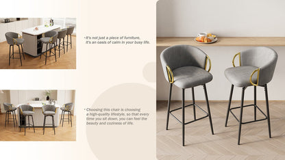 30 inch dining chairs set of 2 Modern style 360°Swivel Bar Chairs with simple design, comfortable high stools, and flexible dining chairs suitable for bars, restaurants,Velvet Bar Chair Beige grey - 1st Choice Furniture Direct
