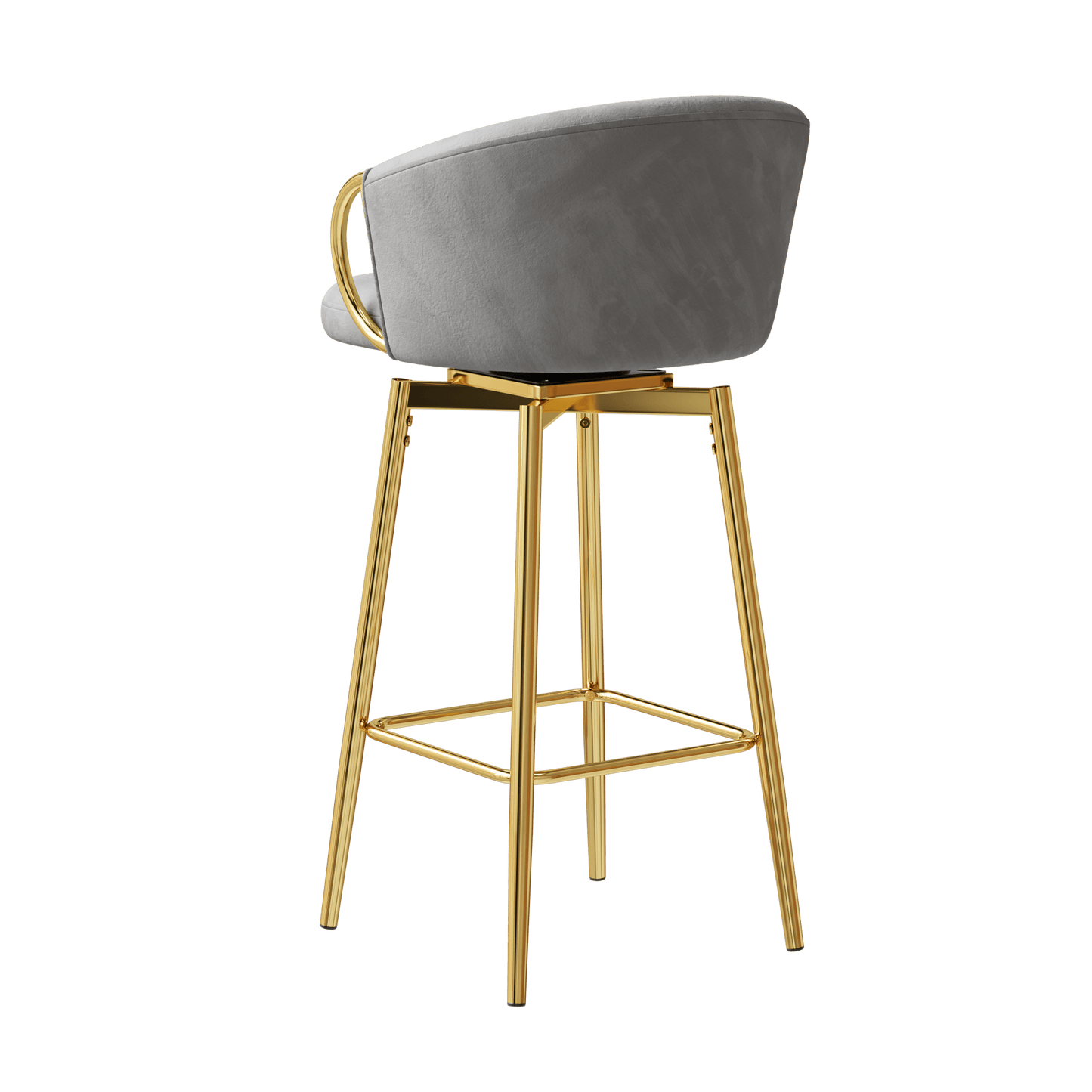 30 inch dining chairs Set of 2 Modern style 360°Swivel Bar Chairs with simple design, comfortable high stools, and flexible dining chairs suitable for bars, restaurants,Velvet Bar Chair Beige grey - 1st Choice Furniture Direct